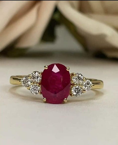 Natural Ruby 10 carat female ring