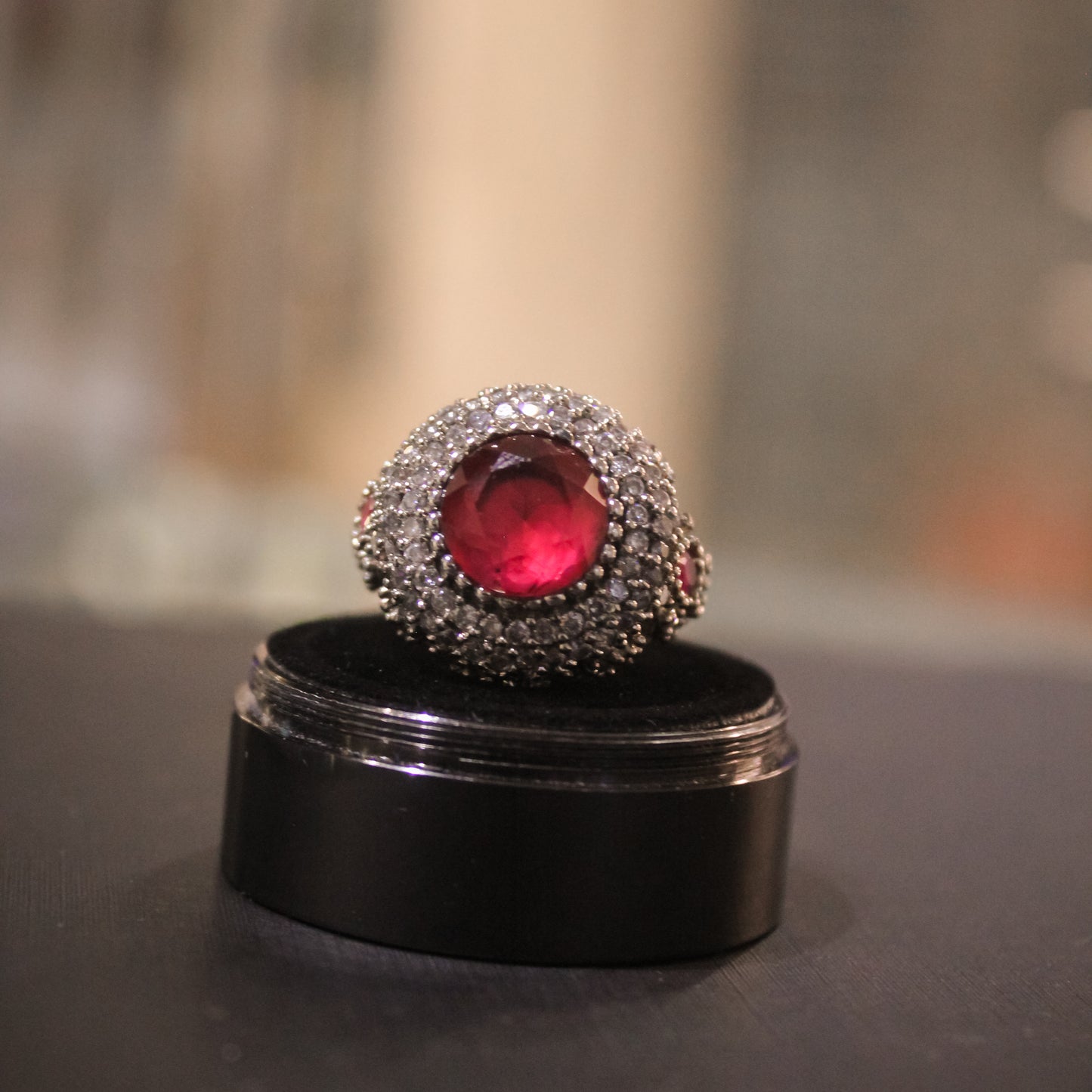Buy Ruby with Silver Royal Ring