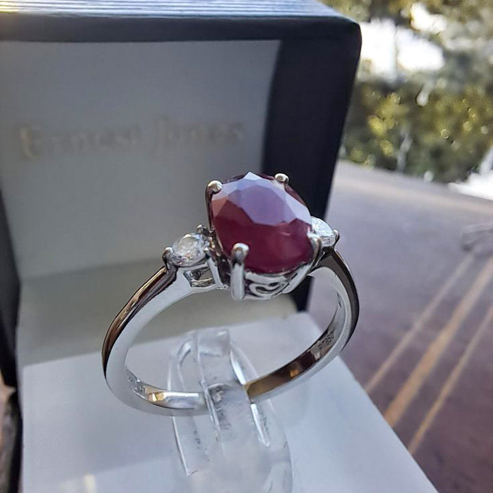 9 Carat Natural Healing Ruby Ring – Origin: Kashmir