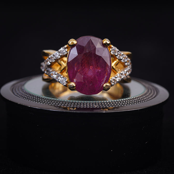 Buy natural Ruby grade 1 South African, female ring gold coated