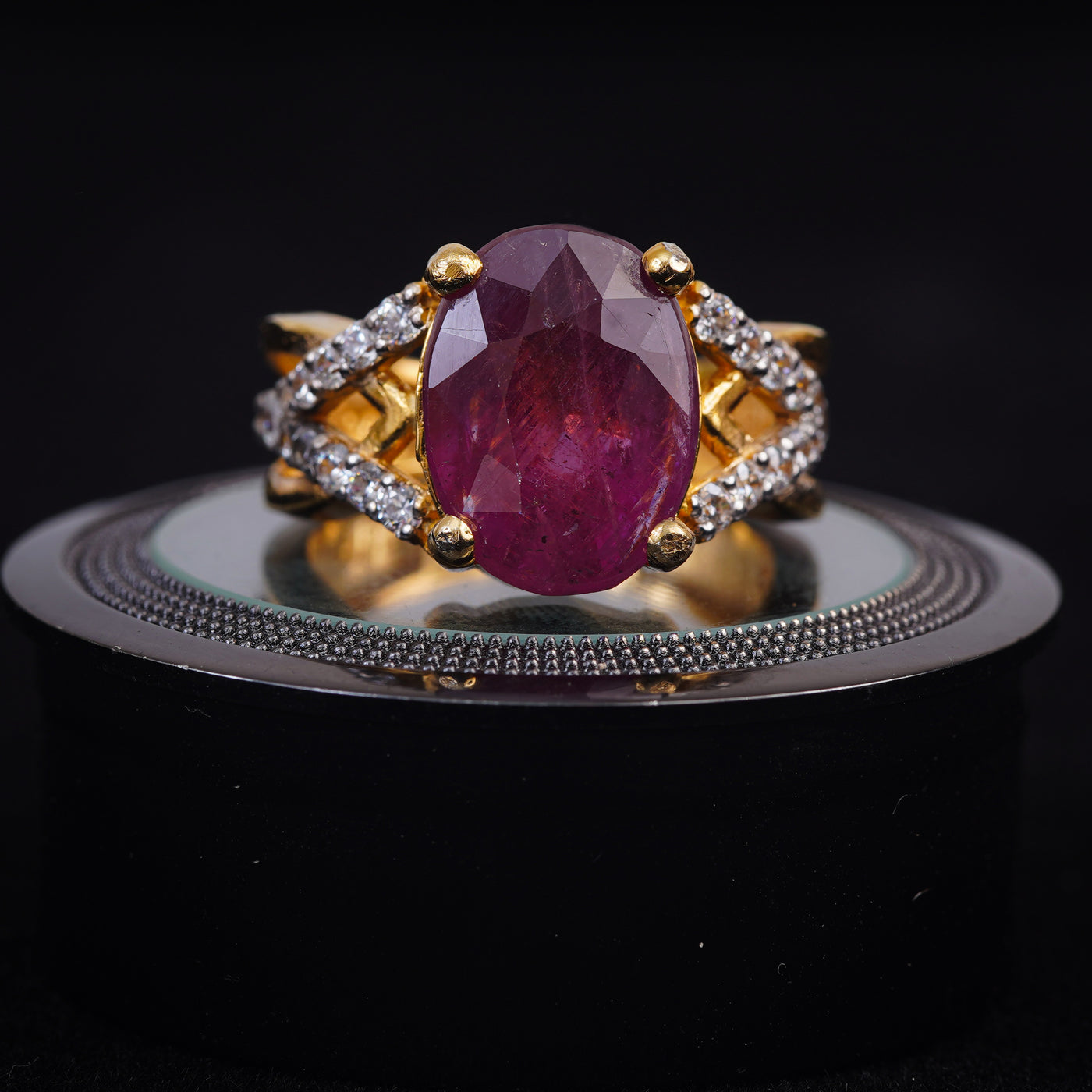 Buy natural Ruby grade 1 South African, female ring gold coated