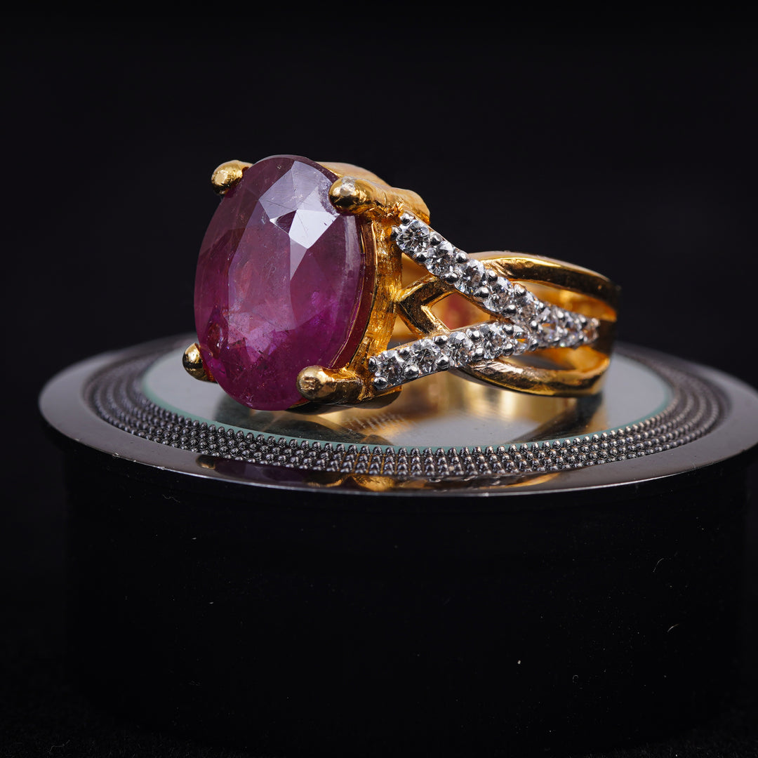 Buy natural Ruby grade 1 South African, female ring gold coated