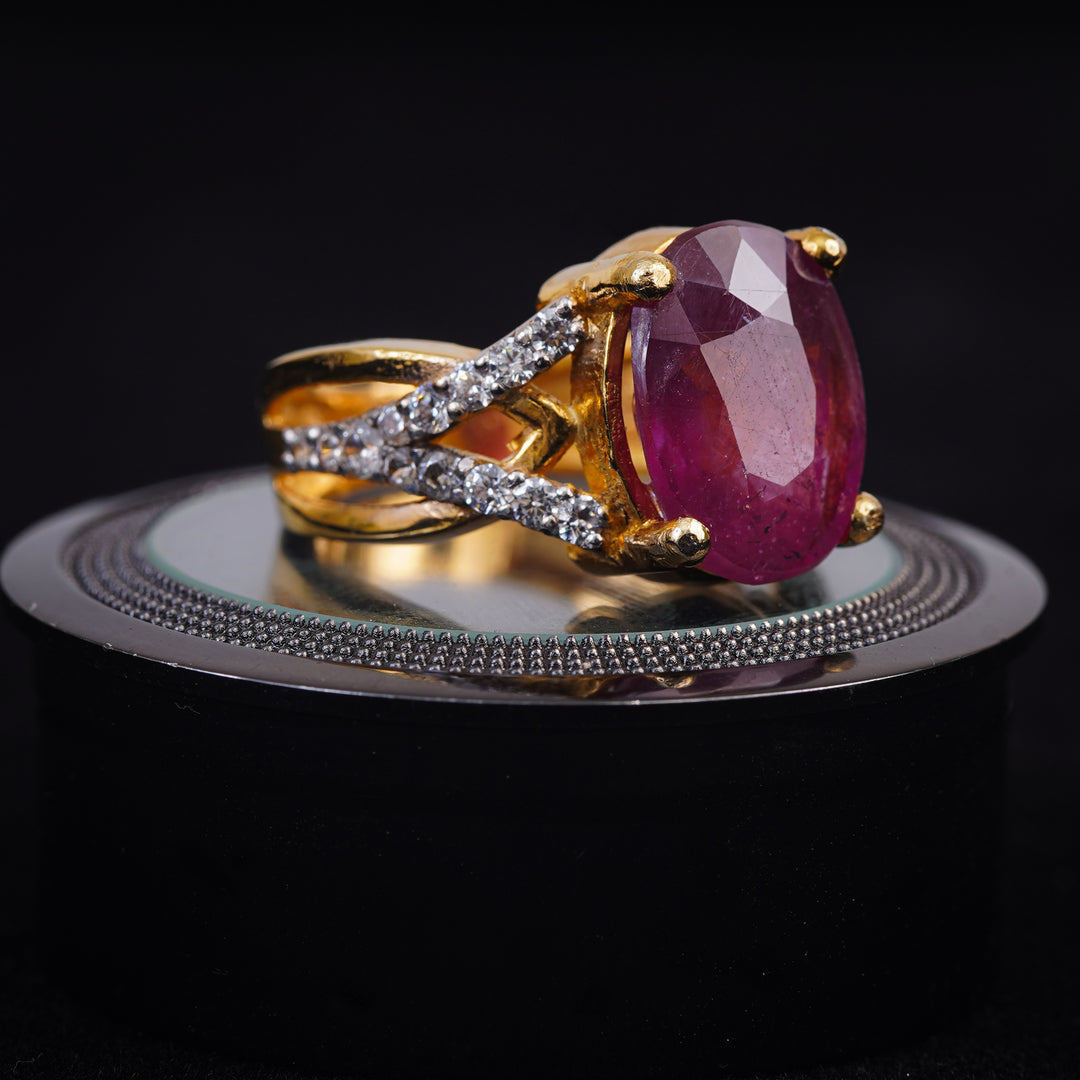 Buy natural Ruby grade 1 South African, female ring gold coated