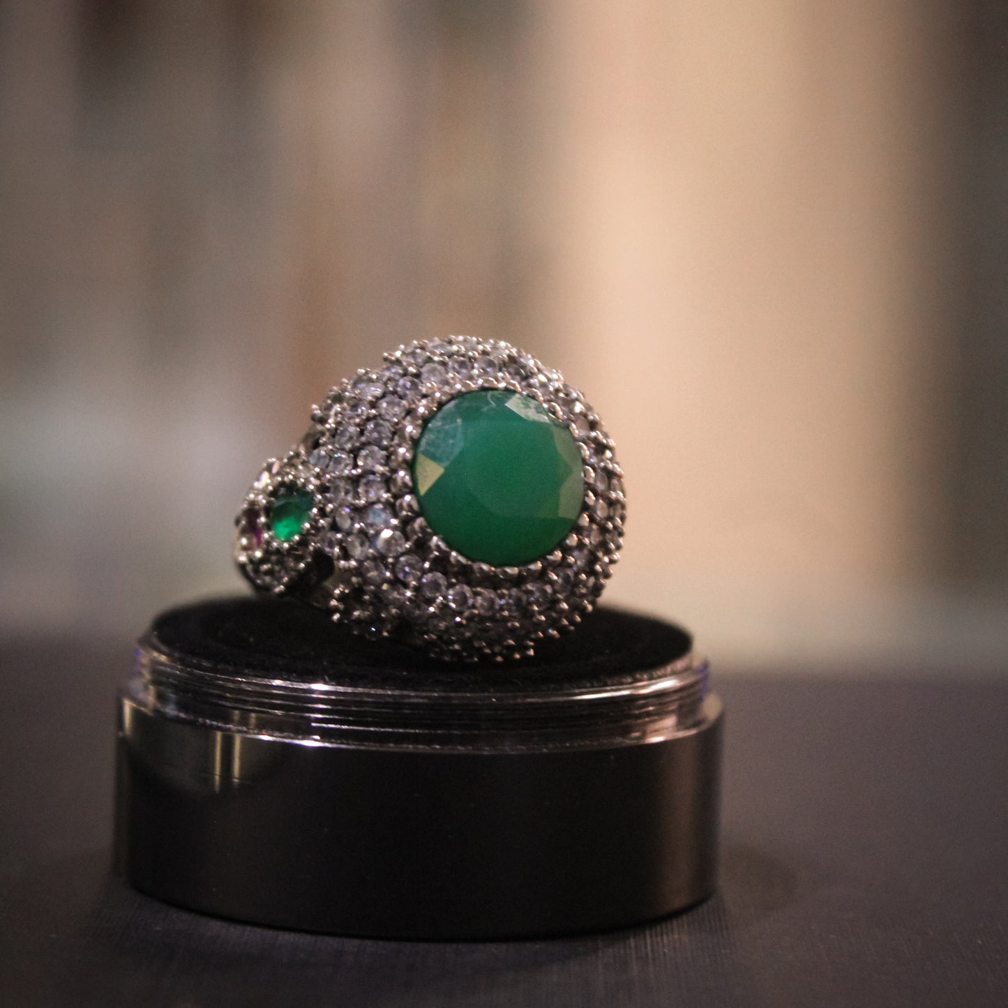 Buy Top-Quality Emerald with Royal Silver Ring