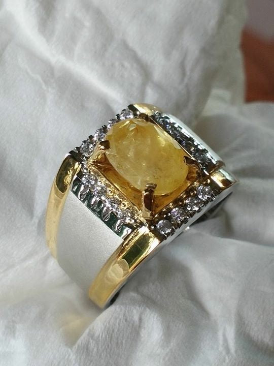 Buy Yellow sapphire Male Ring 10 carats original