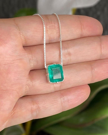 Buy premium quality Emerald in silver locket gold coated
