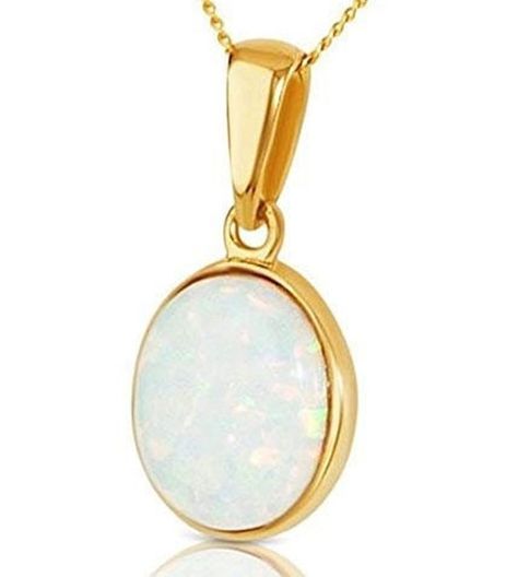 fair opal silver locket 11 carats