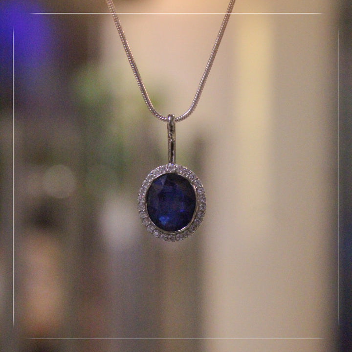 Blue Sapphire Pendant (Grade 1) (8 Carats)