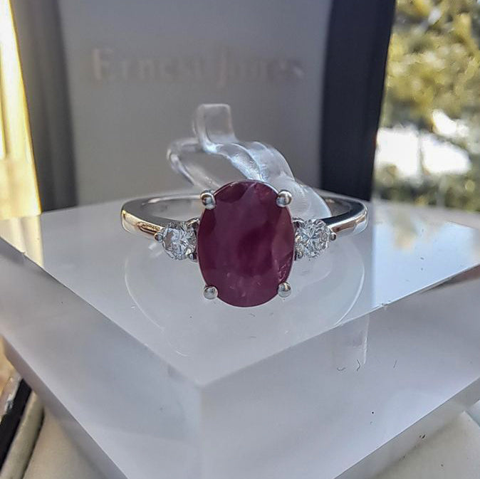 9 Carat Natural Healing Ruby Ring – Origin: Kashmir