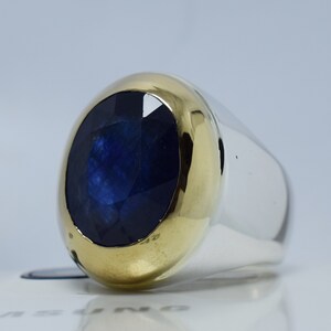 10 Carat Natural Blue Sapphire in Silver 925 Ring (Grade 1)