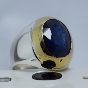 10 Carat Natural Blue Sapphire in Silver 925 Ring (Grade 1)