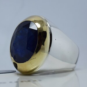 10 Carat Natural Blue Sapphire in Silver 925 Ring (Grade 1)