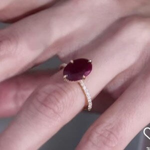 10 Carat Natural Ruby Ring in Gold Plated Silver - Grade 1