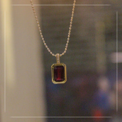 Natural Ruby in Dedicated Silver Pendant
