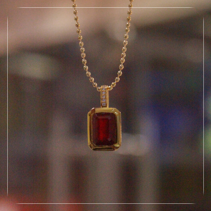 Natural Ruby in Dedicated Silver Pendant